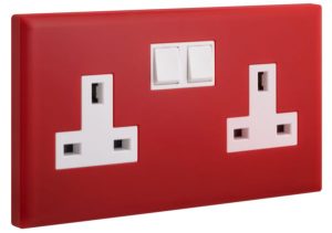 Ổ cắm đôi 3 chấu chuẩn Anh có công tắc - Eloe | 618049