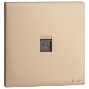 Ổ cắm mạng đơn RJ45 cat.6 - Obria - Rose Gold | MEC43018RG
