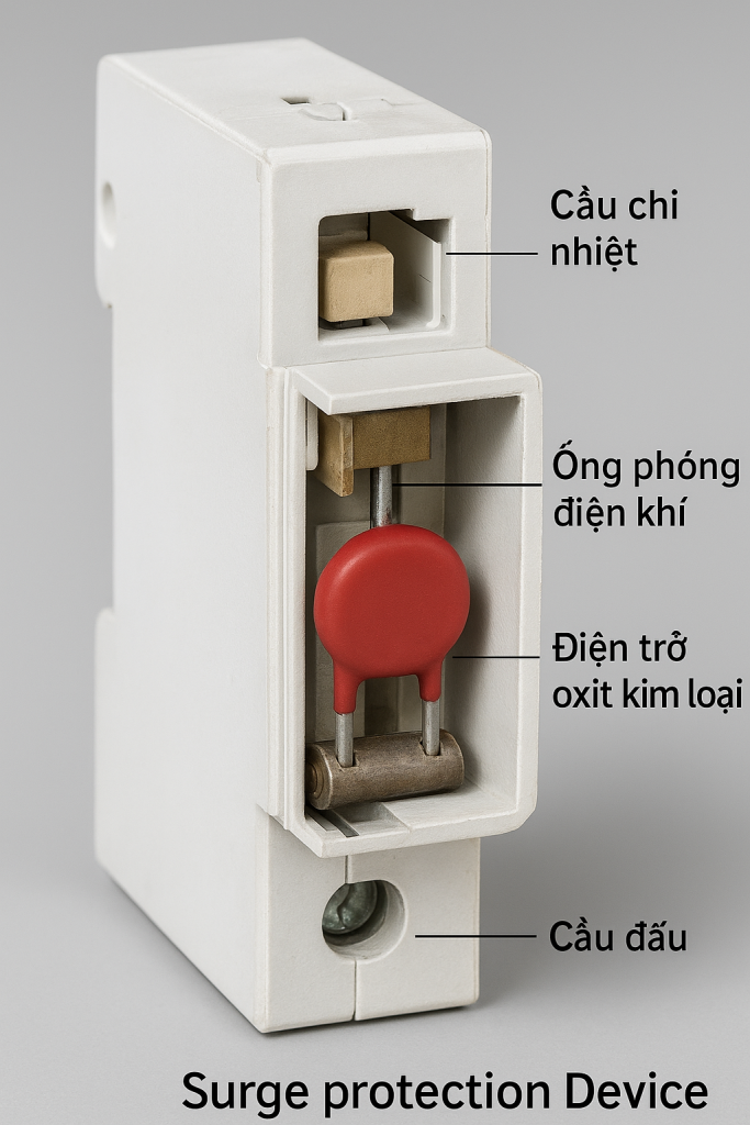 Cấu tạo của thiết bị chống sét (SPD)