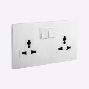 Ổ Cắm Công Tắc Đôi Đa Năng Mallia Senses 2G Nhôm Xước - 281122BA giải pháp đến từ công ty công nghệ ntm