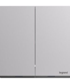 Công tắc nhấn đôi có đèn báo 10A 250V Matt White Galion up - GA23081MW