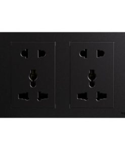 Ổ cắm đôi đa năng chuẩn euro-us 16A 250V AC Graphite Galion up – GA31091GR