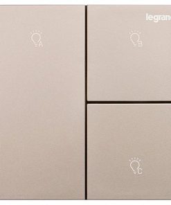 Công tắc tiếp điểm 12V 3 nút màu Champagne Legrand - K9R/33/1/2AN-C2-E